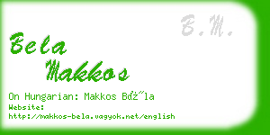 bela makkos business card